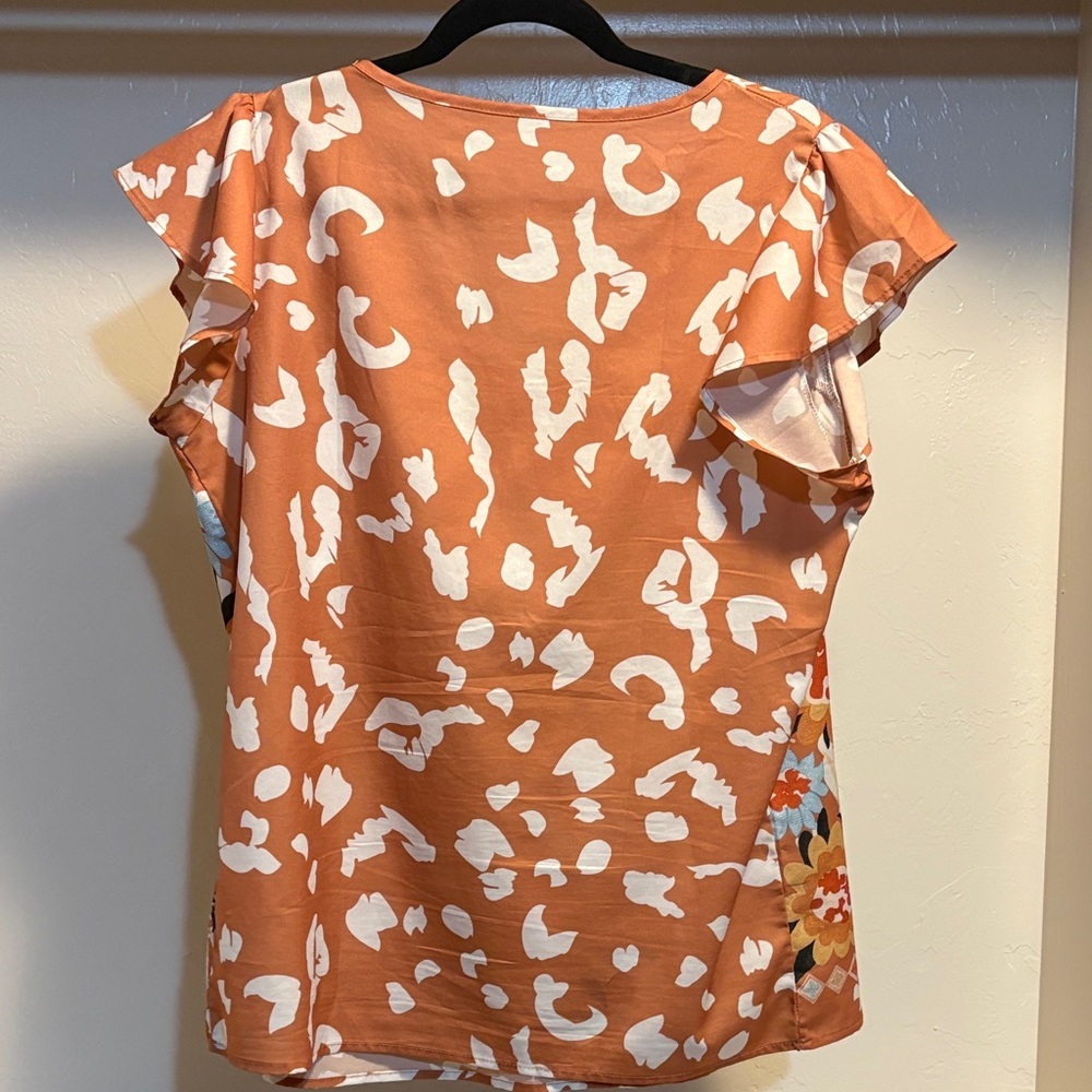 Floral Print Women's Top - Multicolor - Picture 6 of 6